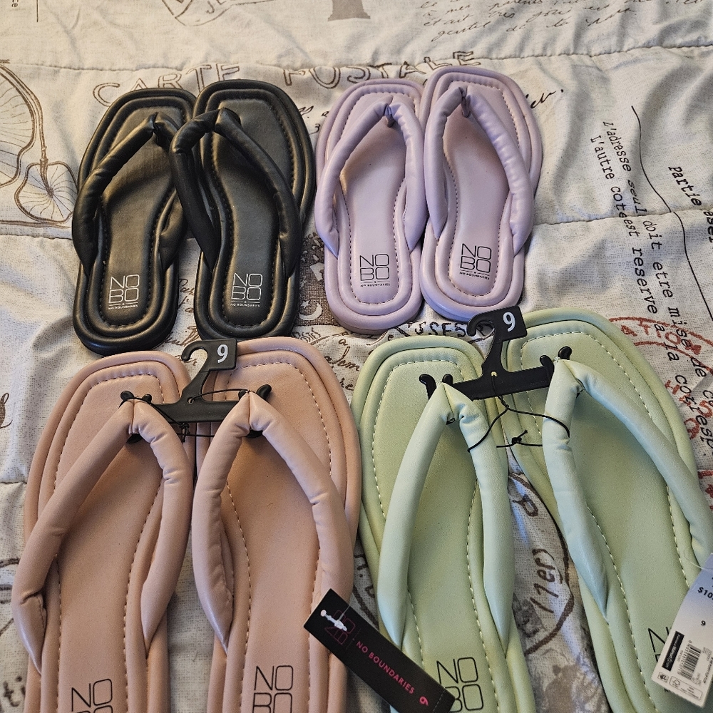 7 pair of sandals